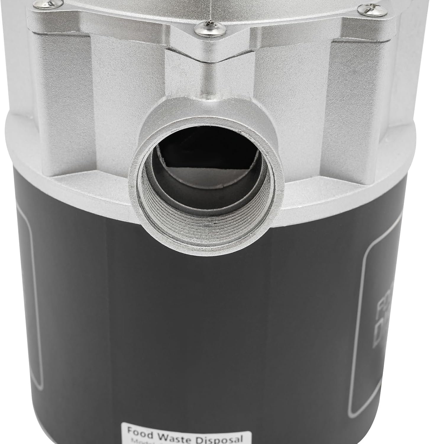 Garbage Disposal 3/4 HP Stainless Steel Food Waste Disposer with Power Cord Continuous Food Waste Grinding System for Kitchen Sink Food Waste (Silver&Black)