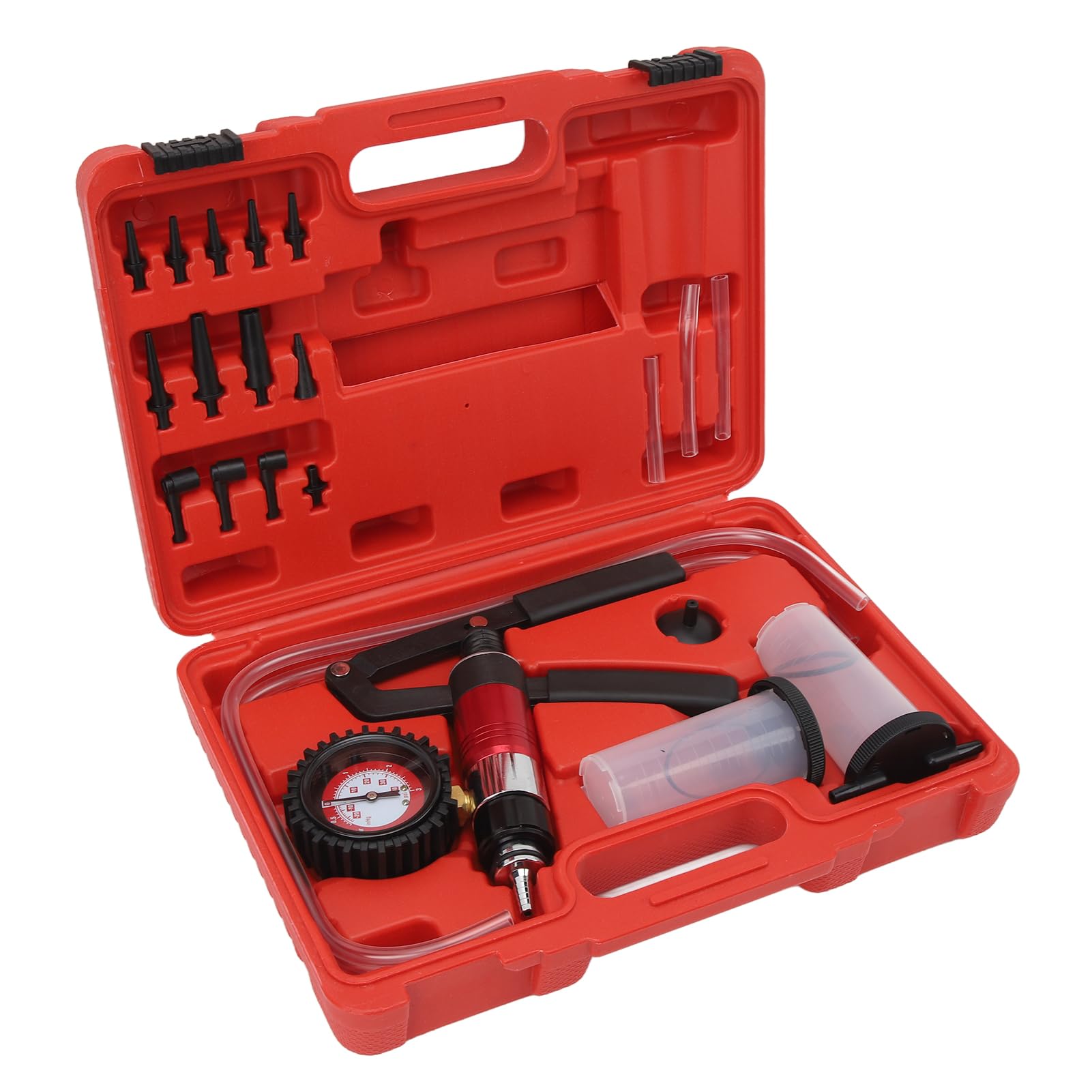 Kit di Spurgo Freni Tester per Pompa a Pressione del Vuoto per Autocarro - Materiale Resistente, Manometro di Facile Lettura, Funzionamento Conveniente