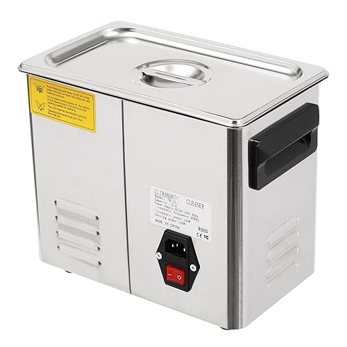 Miniatura 2 de Limpiador ultrasónico de prótesis, Máquina limpiadora de joyas de laboratorio de 3.2L, Limpieza de gafas ultra sónico SUS304, Carburador grande