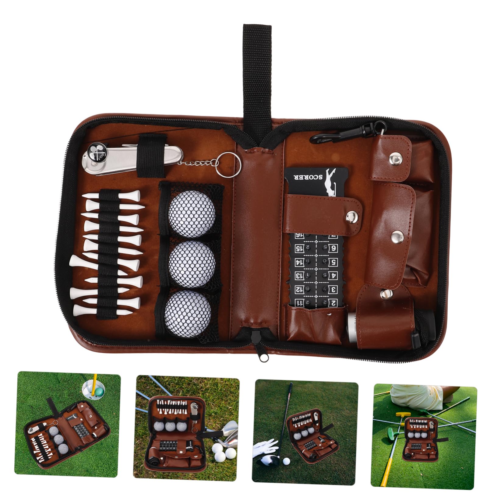 Borsa da Golf Multifunzione Kit di Accessori Compatti per Chiodi Segnapunti E Viaggi