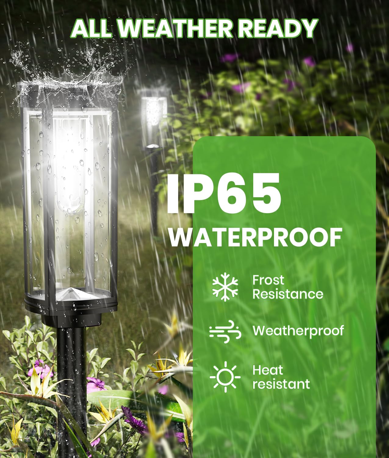 Sehr Hell Solarlampen für Außen Garten, 4 Stücke Gartenleuchten Solar Kaltes Weiß,IP65 Wasserdicht Solarleuchten Garten Außenbeleuchtung für Außen Garten, Terrasse, Pfad, Rasen