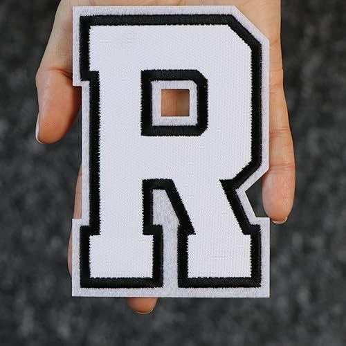 Miniatura 85 de Parches de letras termo-adhesivas de alta calidad – Lindas letras para ropa – Parche universitario para ropa – Letras bordadas de 4 1/2 parches