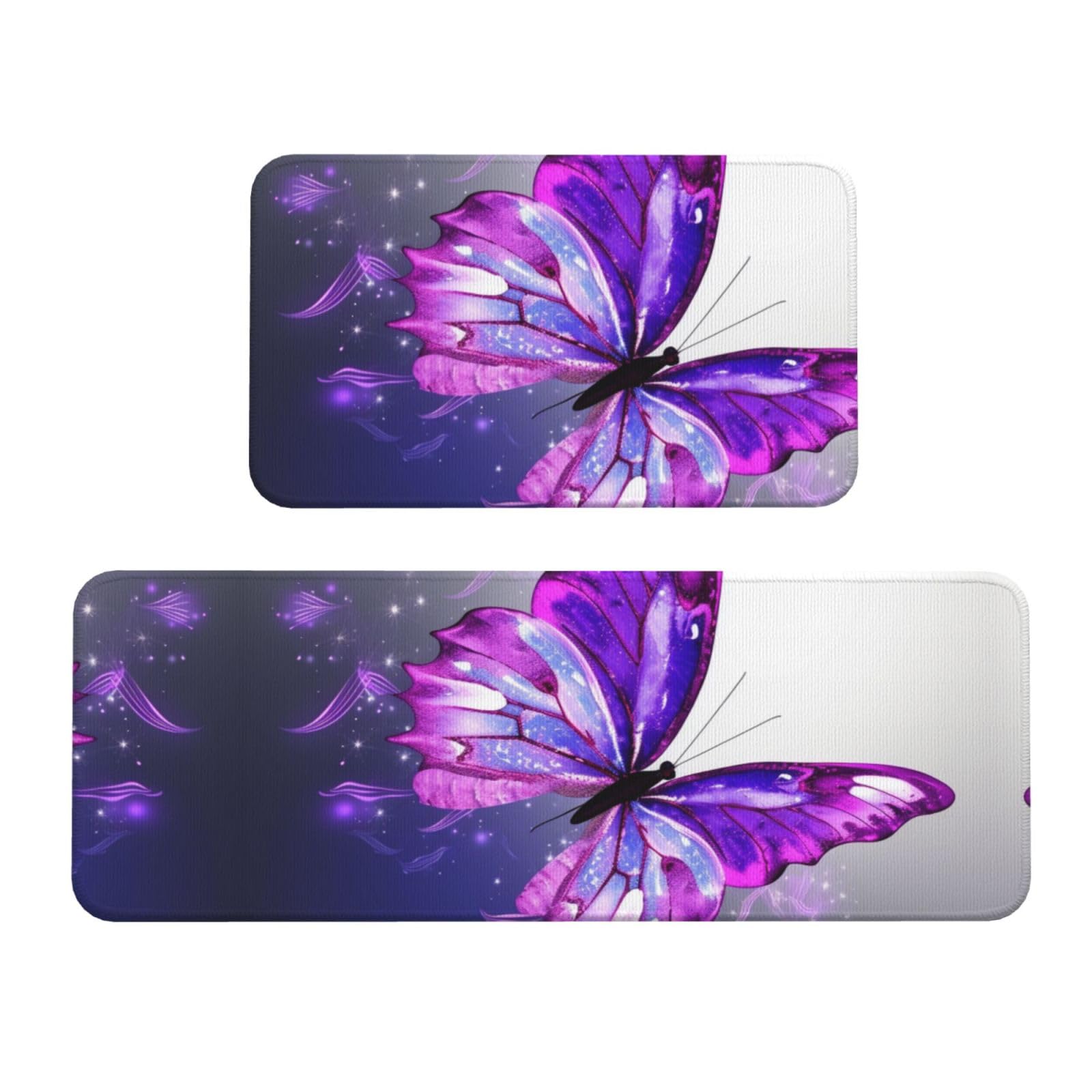 Tapis de cuisine devant évier lot de 2 pour une décoration violette chaleureuse