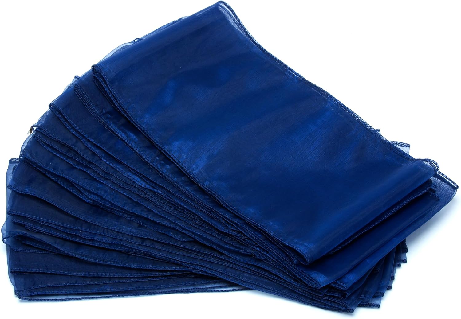 MDS® Pack of 30 Organza Table Runner 12 x 108 Inch – Sheer Lightweight Decorative Table Runner for Wedding, Party, Reception, Banquet, Bridal Shower & Holiday Dinner Table Décor - Navy Blue