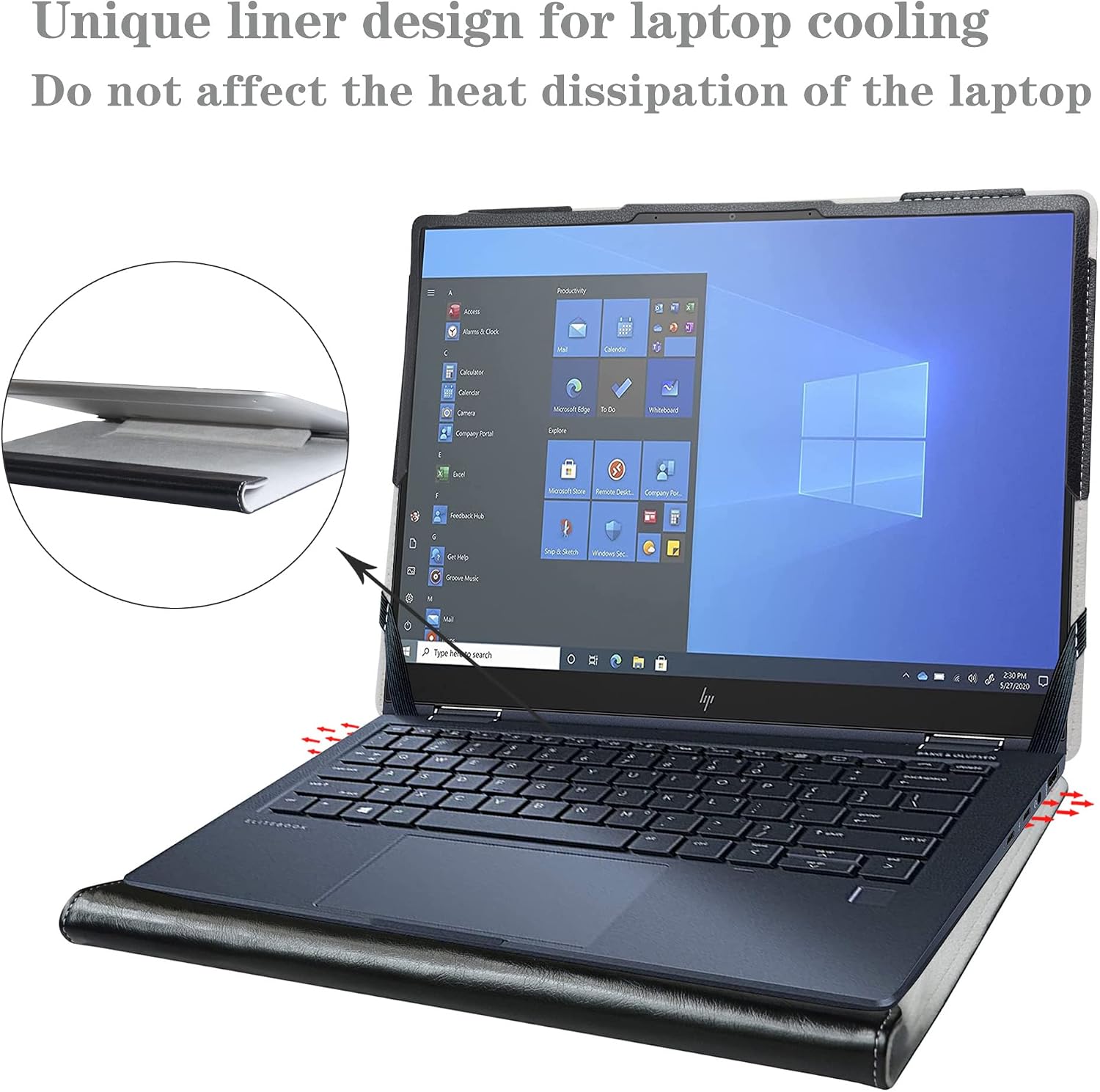 Protective Case for 13.5" HP Spectre x360 14-eaXXXX 14-efXXXX/HP Elite Dragonfly Chromebook/HP Dragonfly G4 & Case for Lenovo ThinkBook Plus Gen 4 [Not fit Elite Dragonfly G1 G2],Black