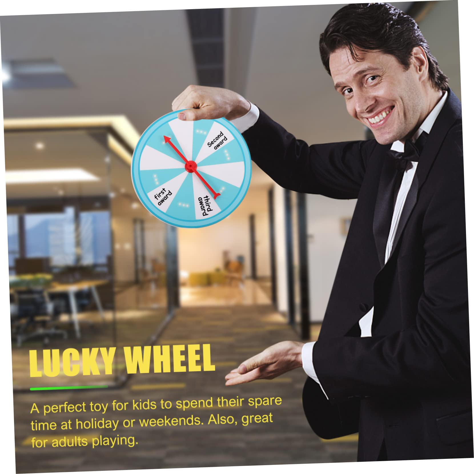 BESTonZON Erasable Prize Wheel Cm Diameter Wheel Game for Carnival Birthday Party Office