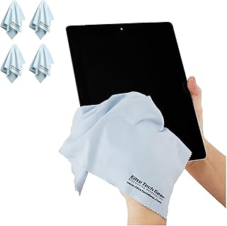 Sponsored Ad - Elite Tech Gear - 4-Pack Blue Oversized 12" x 12" Microfiber Cloths, The Most Amazing Microfiber Cleaning C...