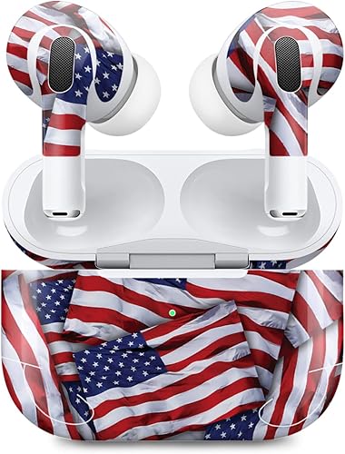 MightySkins - Fundas compatibles con Apple AirPods Pro 2 - Patriot | Funda protectora de vinilo duradera y única | Fácil de aplicar, quitar y
