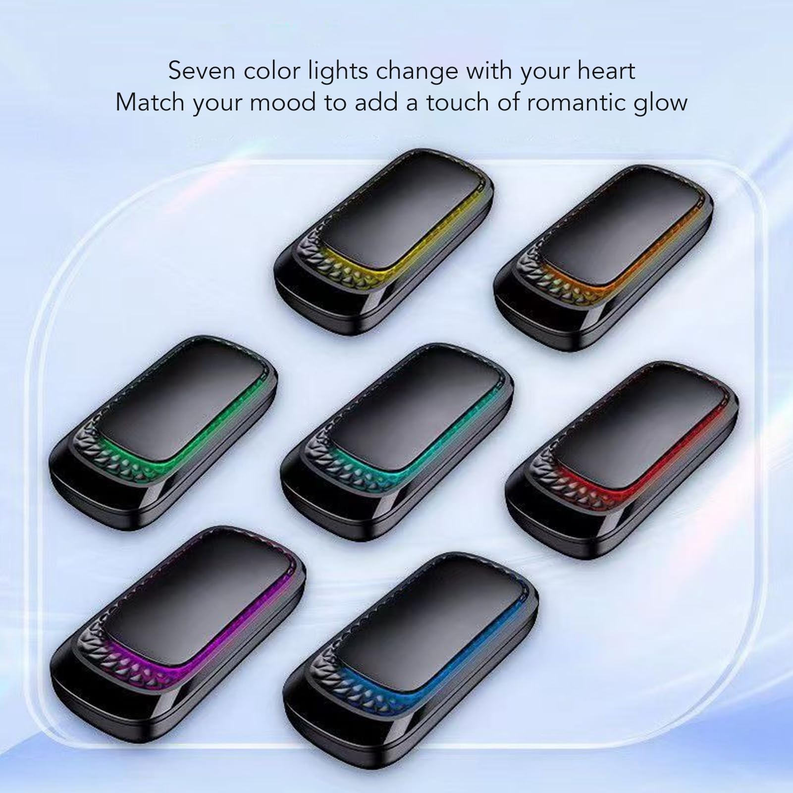 Adaptador inalámbrico para automóvil Convierte con cable Conexión automática inalámbrica Luz ambiental RGB Adaptador inalámbrico automático Operación fácil para autos 2016 IOS 10+ (Puerto tipo C)