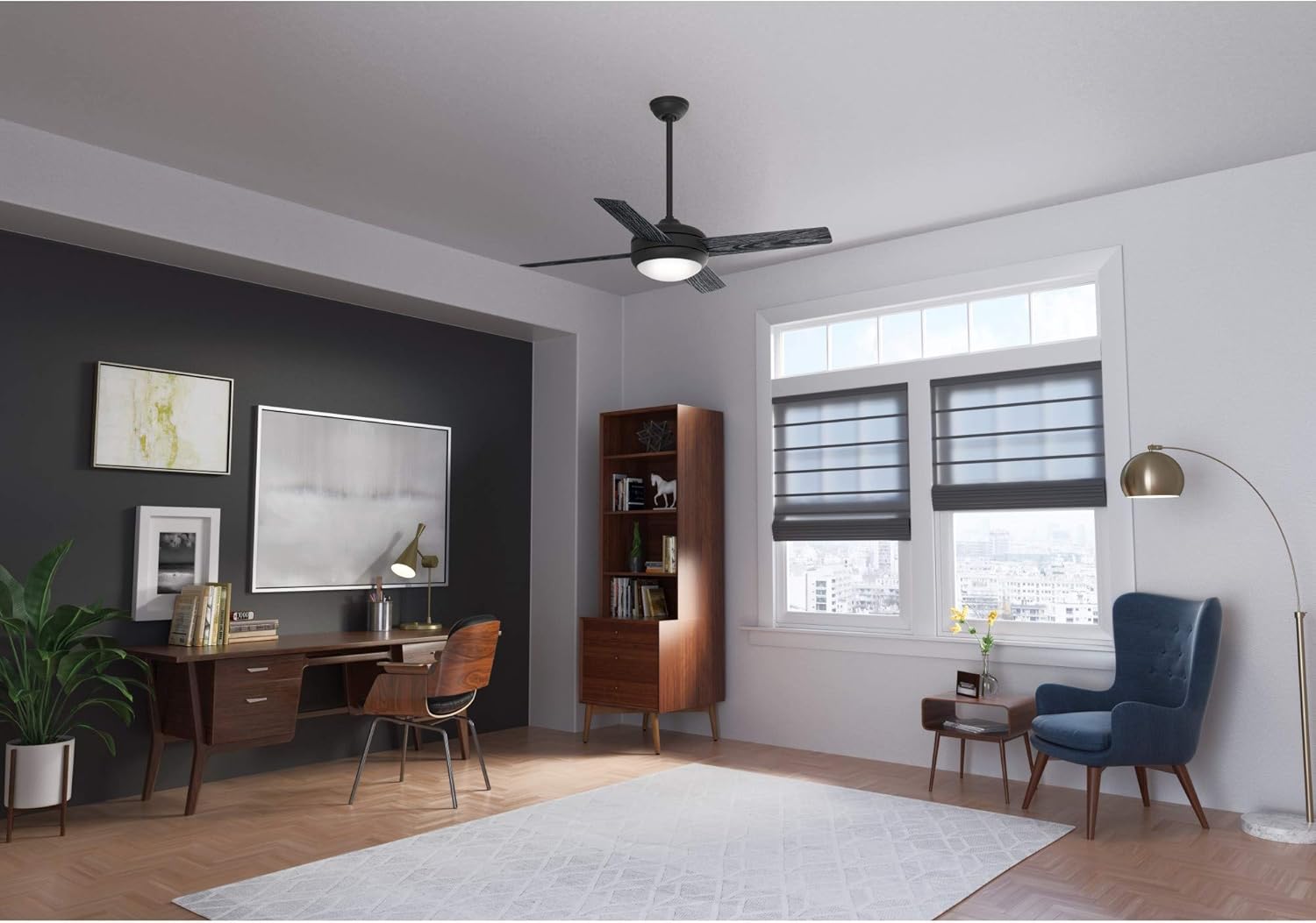 Hunter Fan Company Marconi Indoor Ceiling Fan with LED Light and Wall Control