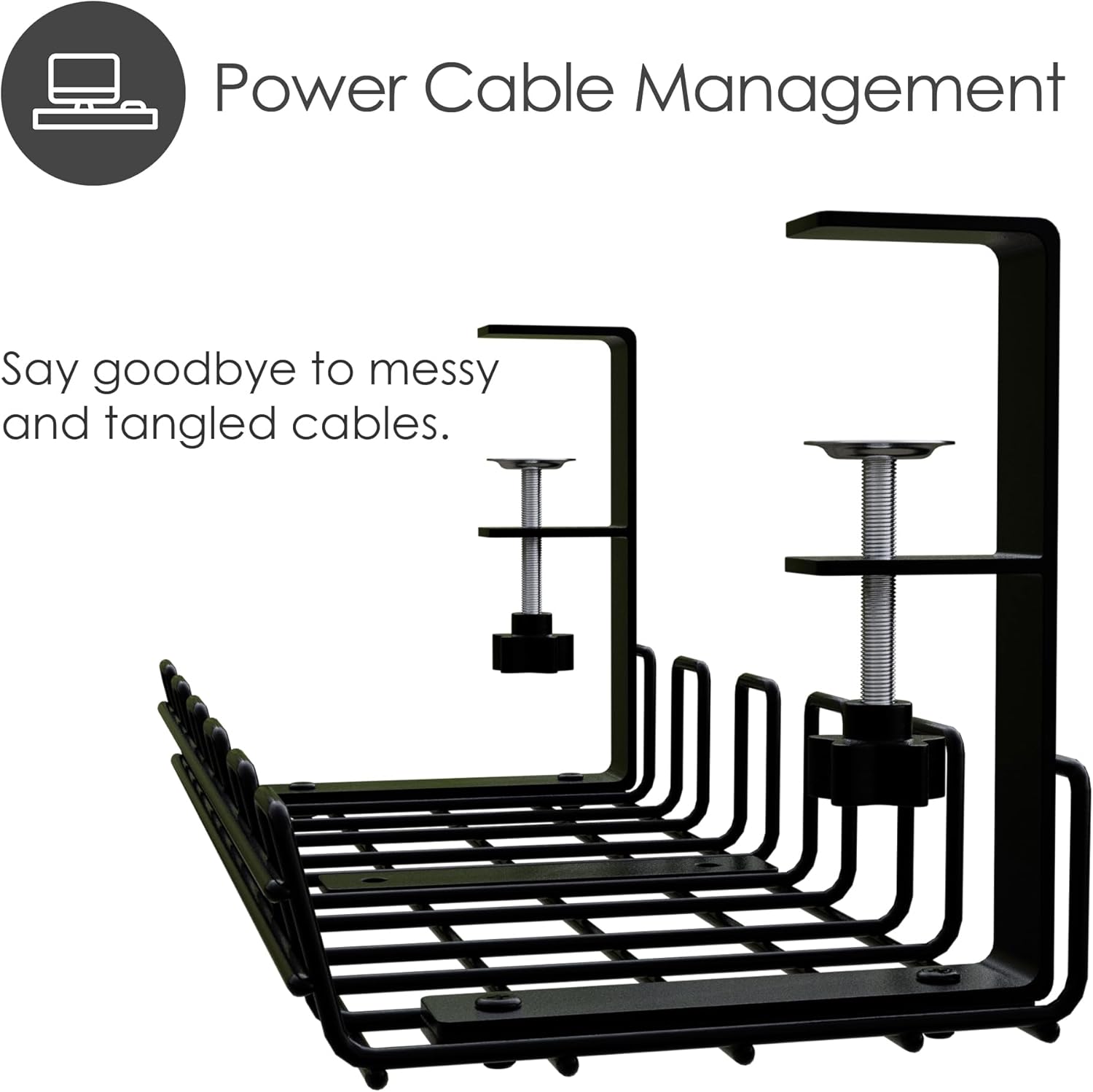 Deskmate szervező felülnézet és telepítési útmutató