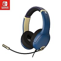 Vista 1 de PDP Gaming AIRLITE Wired Stereo Headset with Noise-Cancelling Mic for Nintendo Switch/Switch Lite/Switch OLED (Legend of Zelda Hyrule Blue)