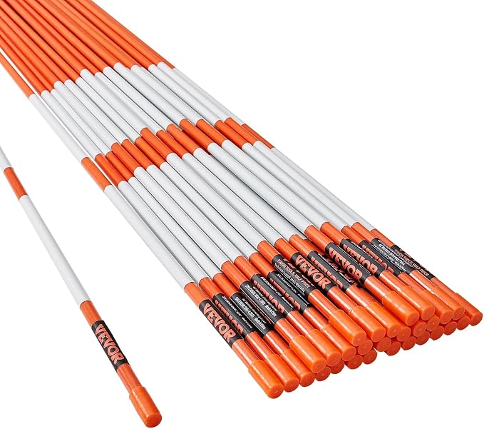 30 Marcadores Naranja de Fibra de Vidrio 48 pulgadas miniatura 10