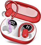 Écouteurs sans fil, 50H Casque Bluetooth 5.4 Sport, écouteurs Bluetooth avec réduction de bruit ENC, son stéréo HiFi sans fil avec crochets d'oreille, écouteurs étanches IP7 pour le sport/l'entraînement/courses