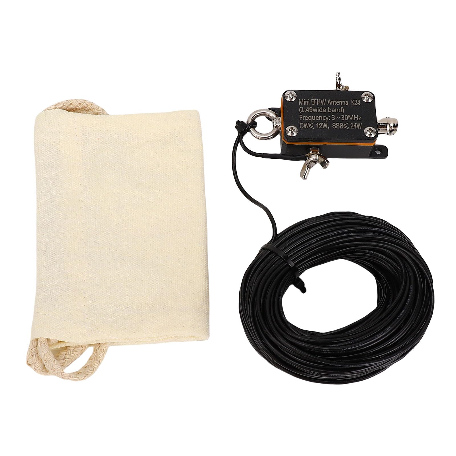 Yunseity EFHW Antena de Corta 1:49 Balun 3-30 MHz Antena de Radio Portátil HF con Alimentación Final con Bolsa de Almacenamiento, 40 M 20 M 15 10 Equipo de Radioaficionado Multibanda