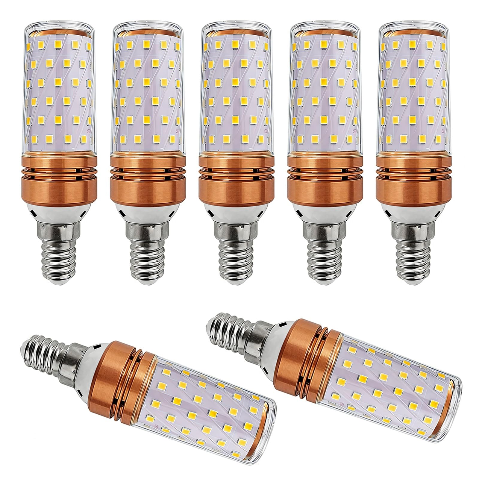 Lot de 7 Ampoules LED E14 Blanc Chaud 3000K 16W Équivalent 160W Non Dimmable Sans Scintillement 1600LM Longue Durée de Vie Pour Lustre Plafonnier Lampe de Table