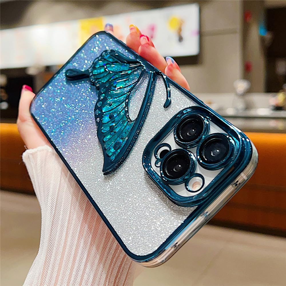 Étui transparent paillettes dégradées iPhone 13 Pro Max silicone de qualité