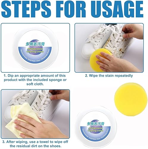 Miniatura 7 de Warn Code Limpiador multiusos, limpiador de zapatos Warncode, crema multifuncional de limpieza y eliminación de manchas Warncode