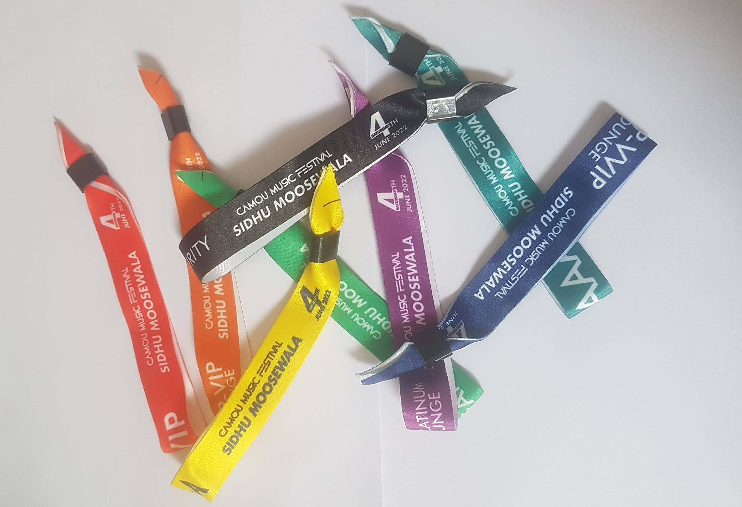 WristID Cloth Souvenirs Wristbands with Safety Lock One Time Use Pack of 8 in Memory of Sidhu Mussawala (Personal Souvenir Use Only) 1