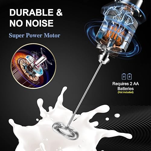 Miniatura 5 de Espumador de leche mezclador eléctrico para café, batidor de mano, agitador de bebidas, varita mezcladora, mini licuadora de espuma de café de mano