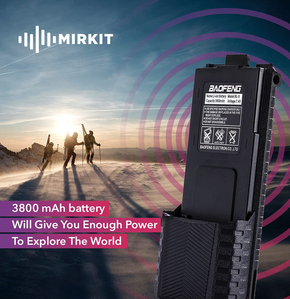 Amazon | BAOFENG 2X 交換用バッテリー 7.4V 3800mAh トランシーバー
