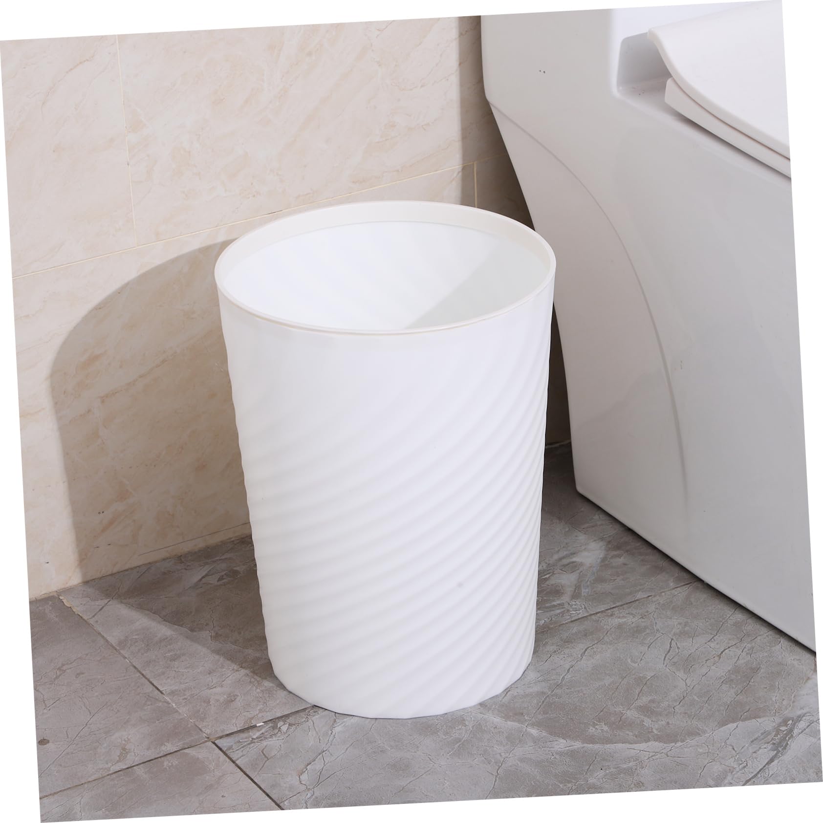 Küchenabfalleimer 12 L aus Kunststoff Weiß, Moderner Mülleimer | Haushaltsmüllbehälter, Einfach zu Reinigen, Schlichtes Design, 12-liter Format