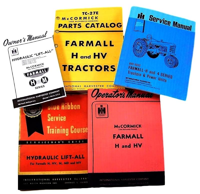 Manuais de Serviço, Peças e Operação para Trator Farmall H HV COMBLU — Chassi, Motor, Hidráulica Lift-All e Reparos