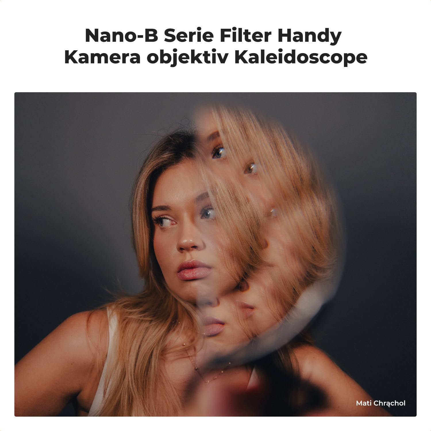 K&F CONCEPT Split Dioptrien Prisma Spezialeffektfilter 58mm Mittelfeld geteilter Dioptrien Bokeh-Vordergrund Effektfilter (Nano-Basic)
