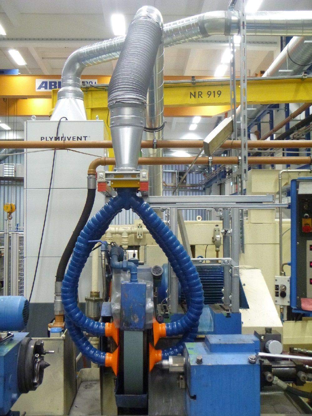 Absauganlage 2-1/2" Absaugschlauch 2 x 1 Meter Gelenkschlauch positionierbar