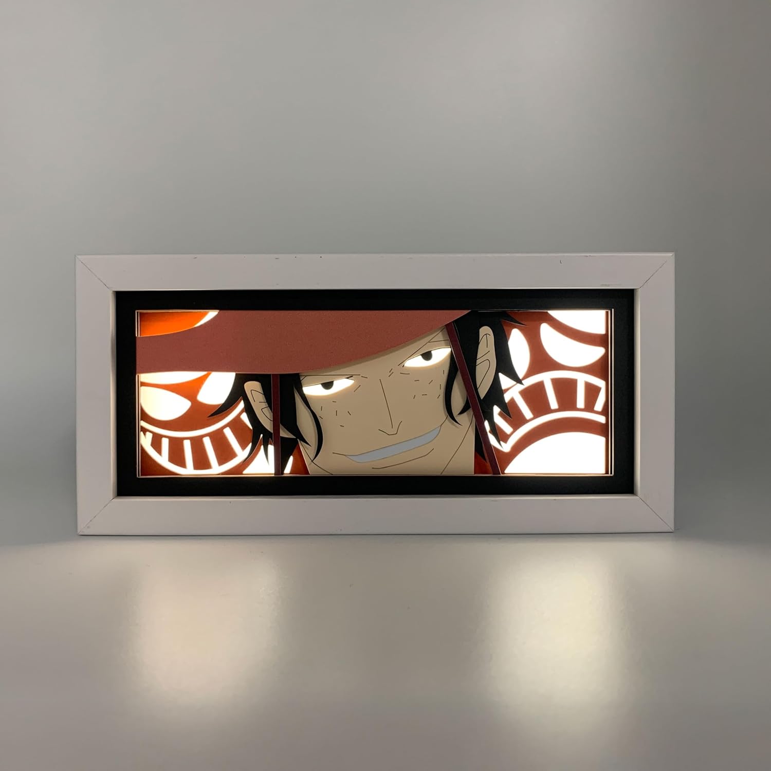 Ace Light Box - One Piece – Anime Lamp Figure Night Light – 3D Anime Room Décor Gift for Otaku