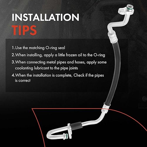 Miniatura 6 de A-Premium Conjunto de manguera de línea de descarga del AC compatible con Mitsubishi Outlander 2014-2018 2.4L, compresor a condensador