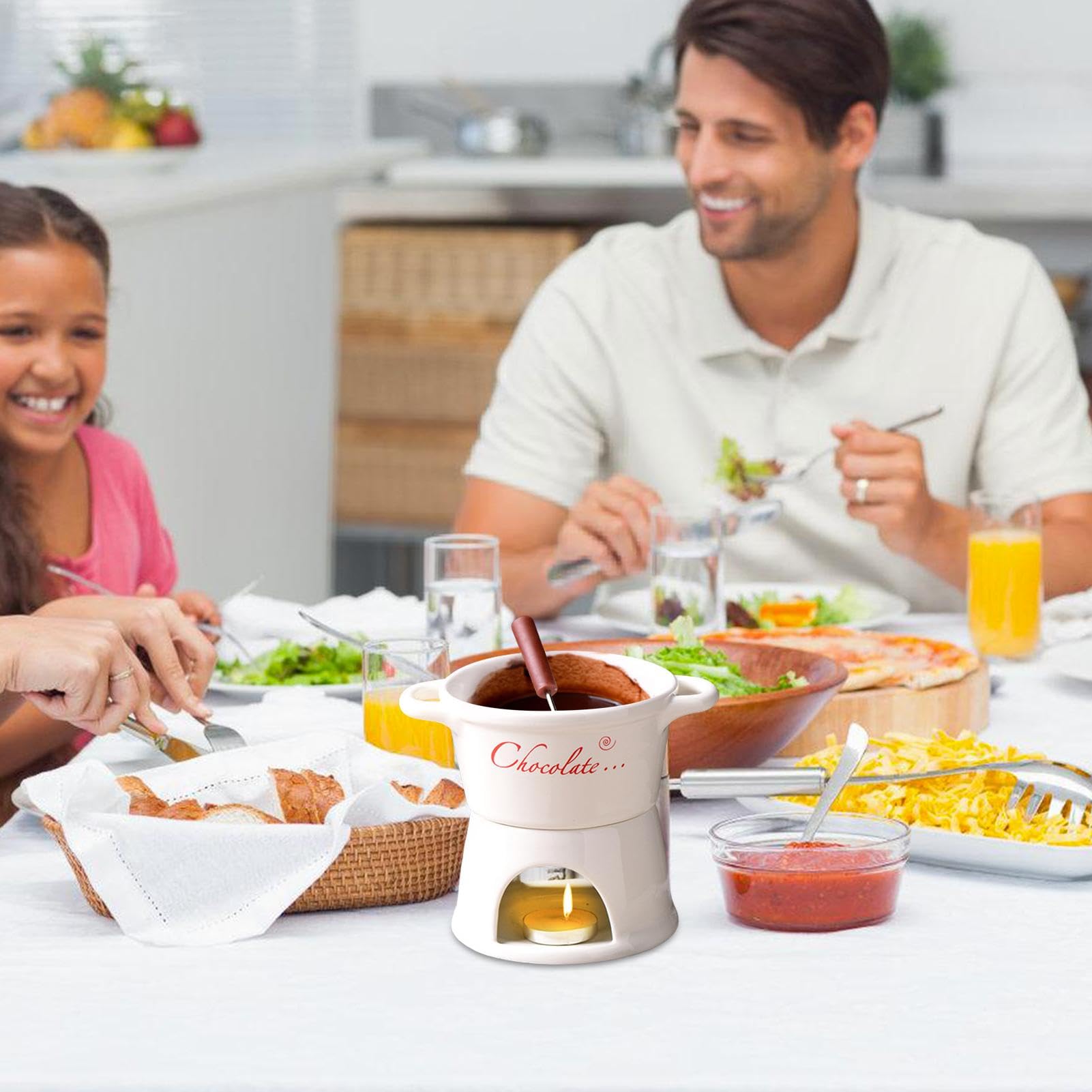 Fonduetasse – Teelicht-Fondue-Tasse, 300 ml Schokoladenkäse-Fondue-Tassen, Schmelzbecher, Sahnebereiter, tragbarer Schmelzbecher für heiße Schokolade, für Liebhaber, Familien
