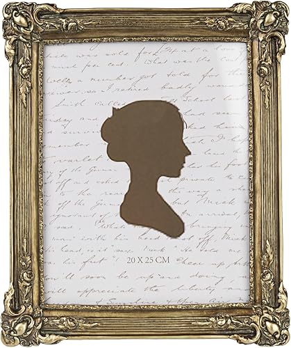 Sunlit Marco de fotos vintage de 8 x 10 pulgadas, marcos de fotos antiguos de lujo con parte frontal de cristal, pantalla de fotos, colgar en la