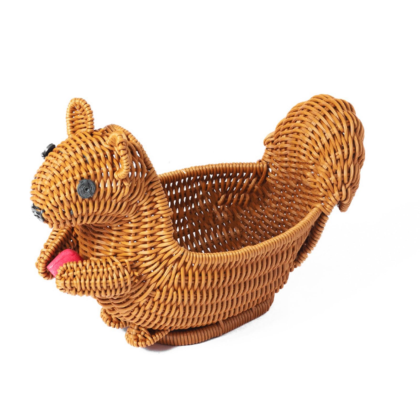 ordinarYone Creative Animal Designs Fruit Basket for Home Storage Imitating Rattan Weave PP Materials