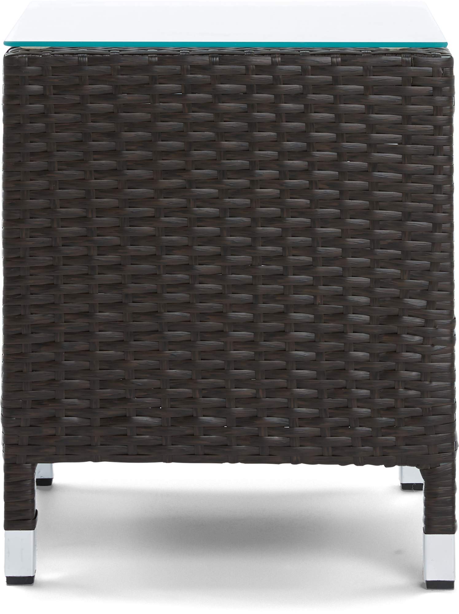 Serta Brown Resin Wicker Outdoor Patio Furniture Collection, 5 Piece ...