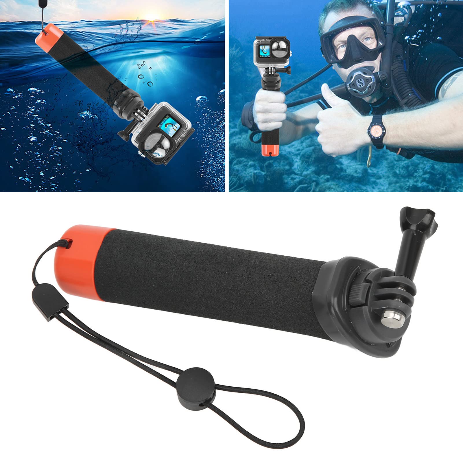 Floating Selfie Stick, Water Proof Floating Hand Grip Multipurpose Diving Buoyancy Stick for Water Sport Camera Snorkeling Surfing Waterparks