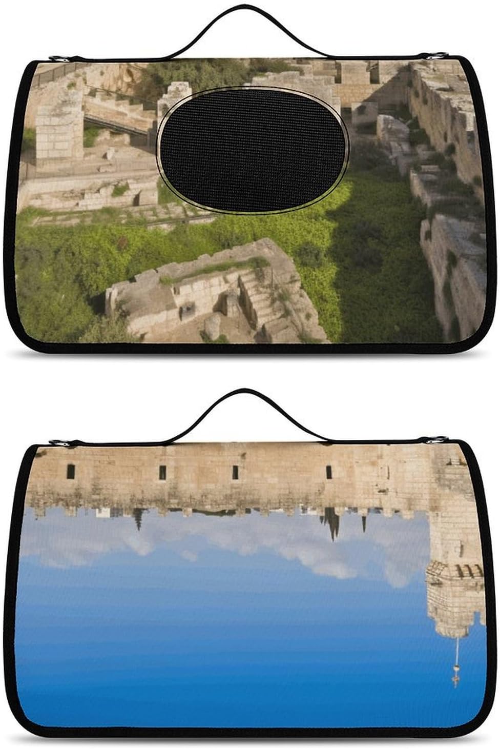 Pet Handbags, The Tower of David Printed Pet Handbags,folding Pet Bags,new Pet Handbags,universal Pet Handbags, 45X26X23.5cm