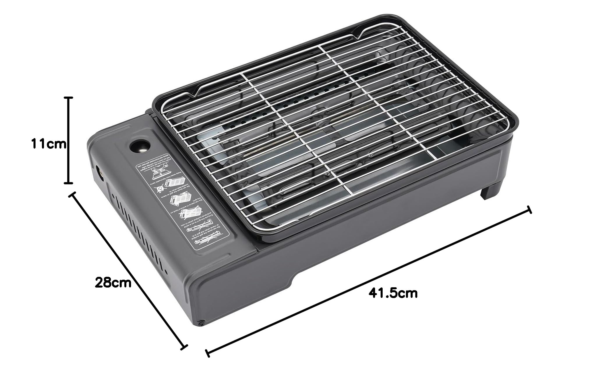 Barbecue à gaz portable avec filet de barbecue, barbecue de table, barbecue de camping, barbecue de pique-nique, pour pique-nique, jardin, terrasse, camping, voyage
