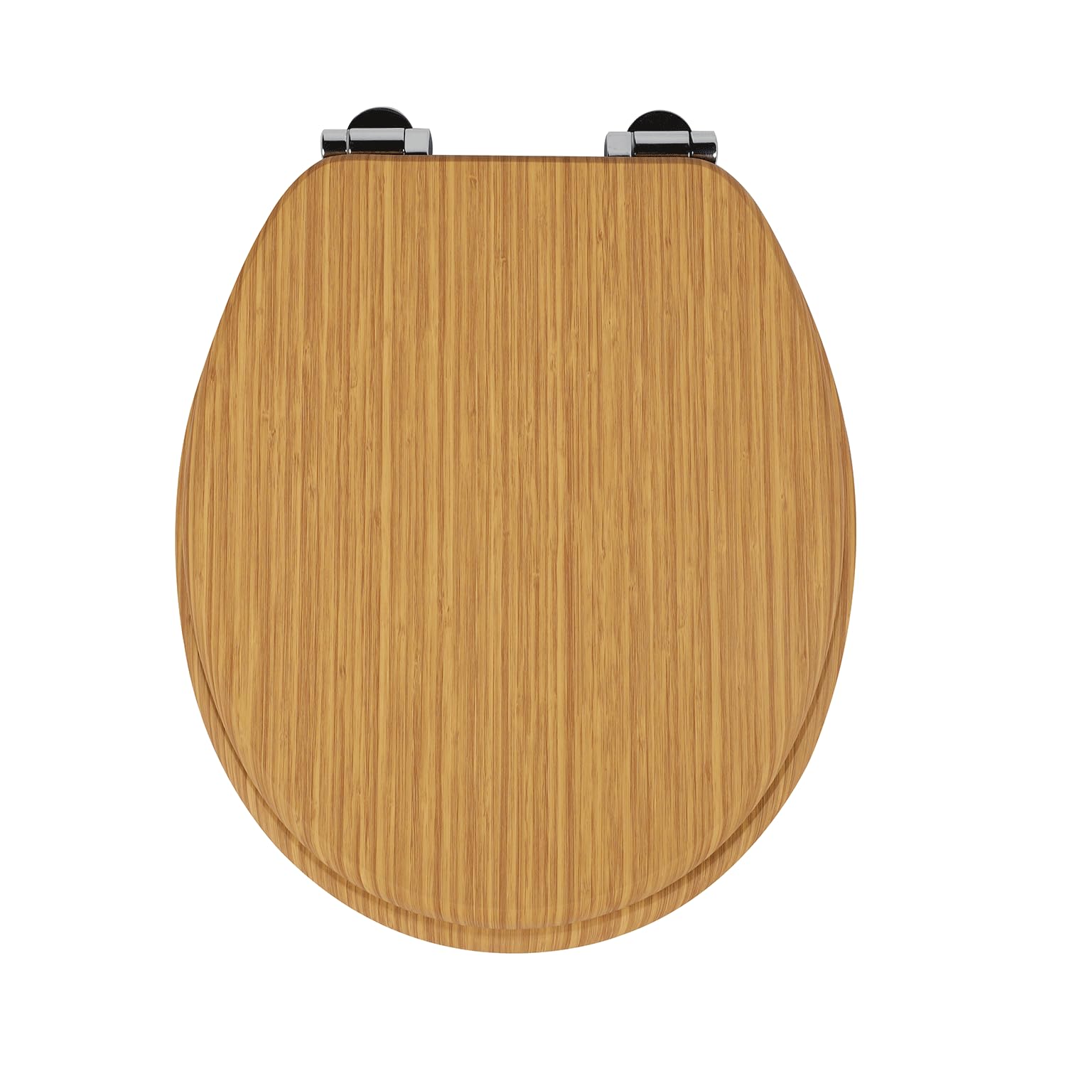 SINOBATH Wooden Toilet Seat, Soft Close WC Seat with Quick Release Adjustable Hinges Toilet Seat Easy Clean and Assembly (Z03)