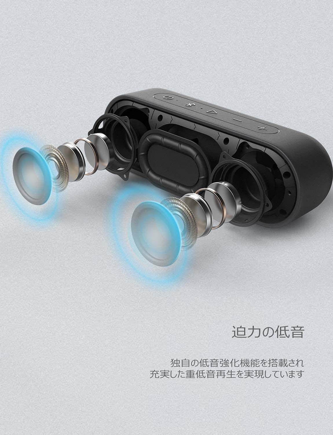 Amazon.co.jp: Tribit XSound Go Bluetooth スピーカー IPX7完全防水