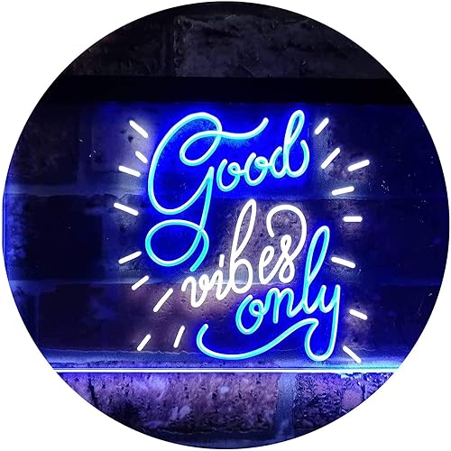 Miniatura 9 de ADVPRO Good Vibes Only Man Cave Bar - Letrero de neón LED de doble color, blanco y amarillo, 16 x 12 pulgadas, st6s43-i3212-wy