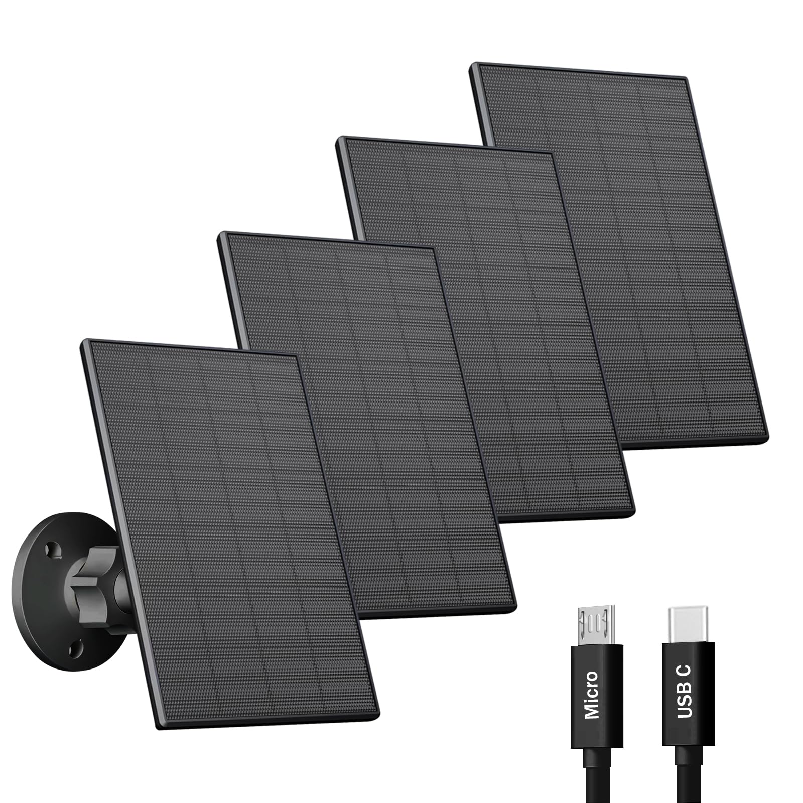 Panneau solaire 2 W pour caméra surveillance batterie rechargeable USB-C IP65