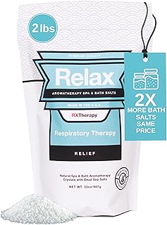 Relax Spa & Bath, Epsom & Dead Sea Salts, Aromatherapy Bath Salts for Hot Tub, Bath, or Spa, Infused with Magnesium, Respiratory Therapy