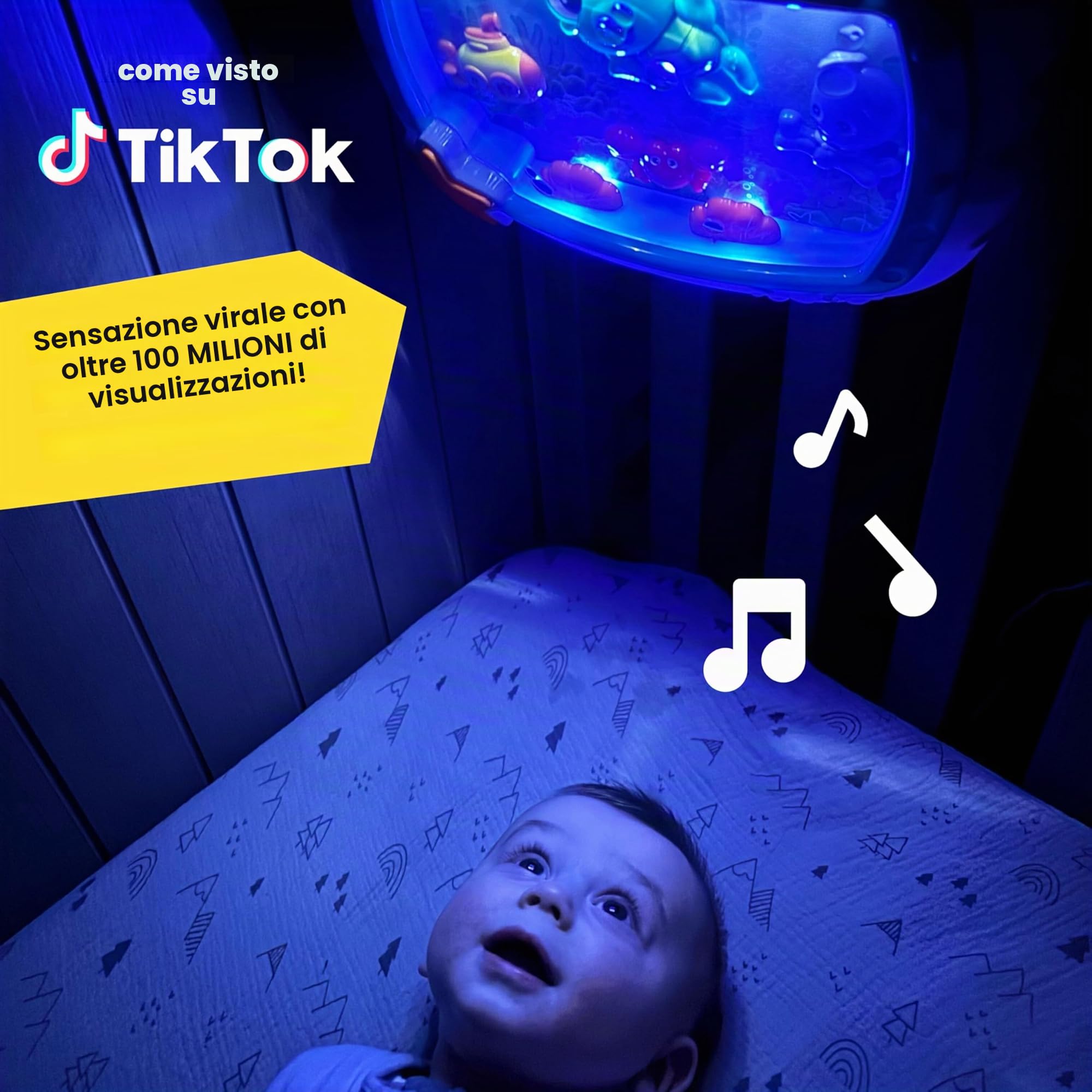 Baby Einstein Sea Dreams Soother – Rumori Bianchi per Neonato con Luci e Suoni Marini, Acquario Bebè Giocattolo da Culla con Controllo Remoto e Luce Notturna Rilassante, 0+ Mesi