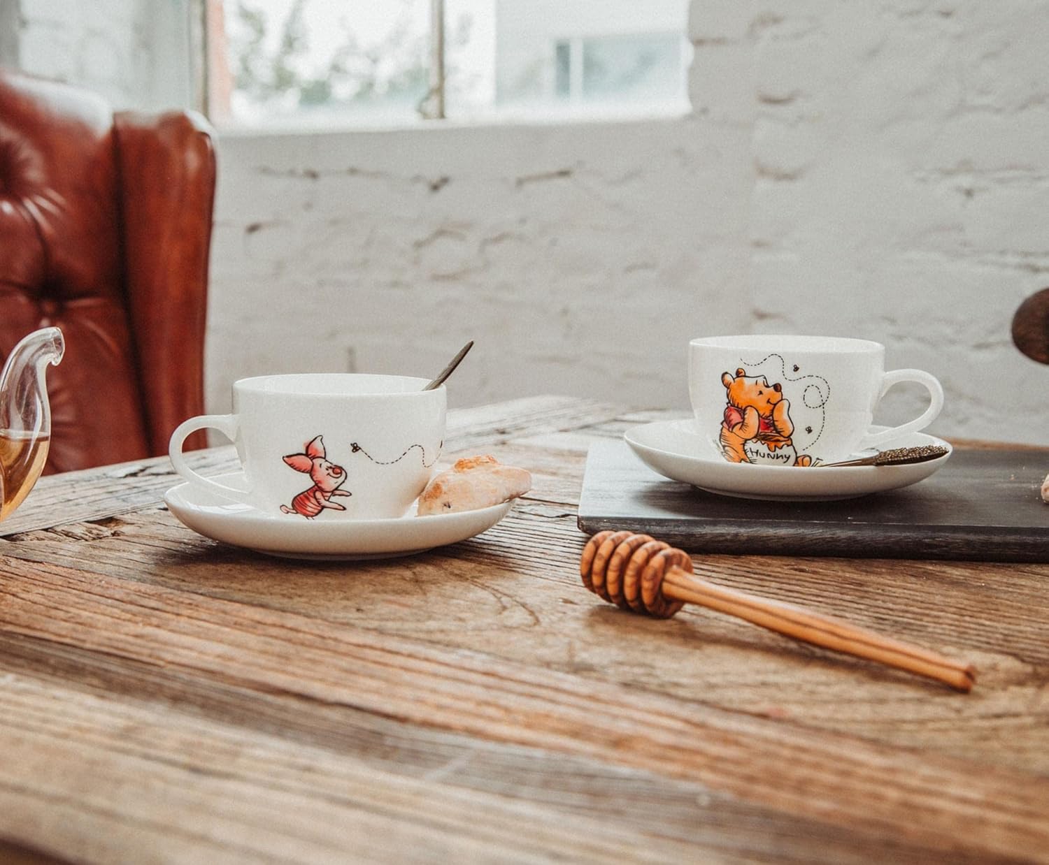 Winnie The Pooh Disney Bone China 4-Piece Teacup and Saucer Set | Tea Party With Coffee, Espresso, Mocha - Image 4