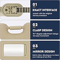 Vista 2 de Parasol lateral derecho del pasajero para Hyundai Elantra 2011 2012 2013 2014 2015, repuesto para 852203X000TX Beige, sin luz