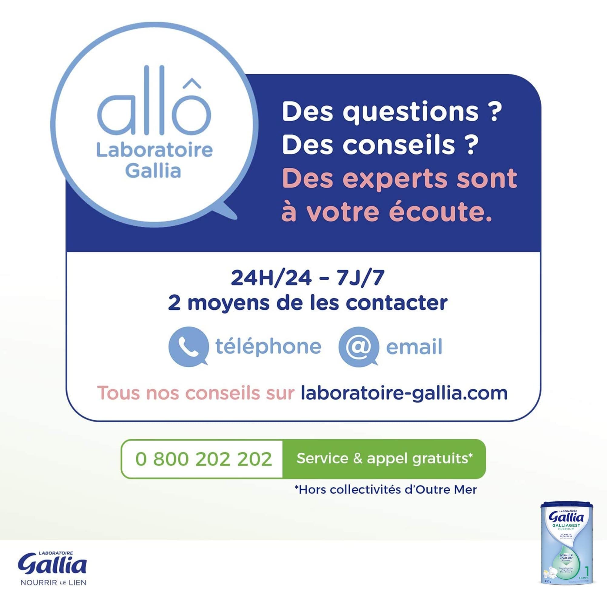 Laboratoire Gallia Galliagest Premium 1er âge 820g X3