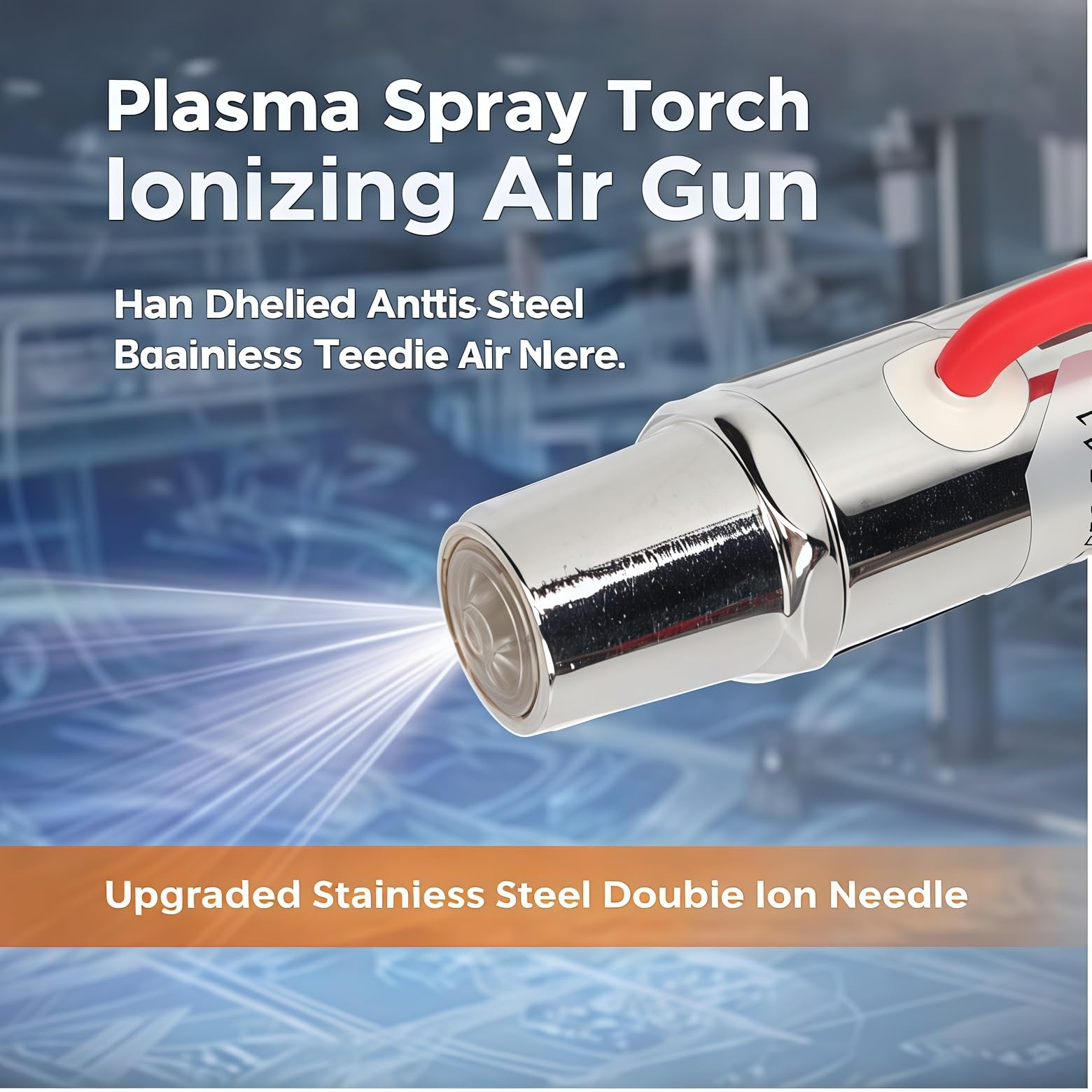 Torcia a spruzzo di plasma Ionizzante ionizzatore antistatico con pistola a pistola ad aria con ago in acciaio inossibile per attrezzatura di rivestimento di stampa elettronica