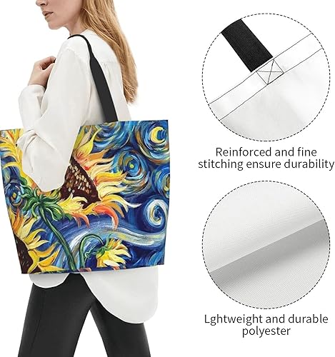 Miniatura 3 de Famame Canvas Tote Bag Large Women Casual Shoulder Bag Handbag Reusable Multipurpose Shopping Grocery Bag For Outdoors