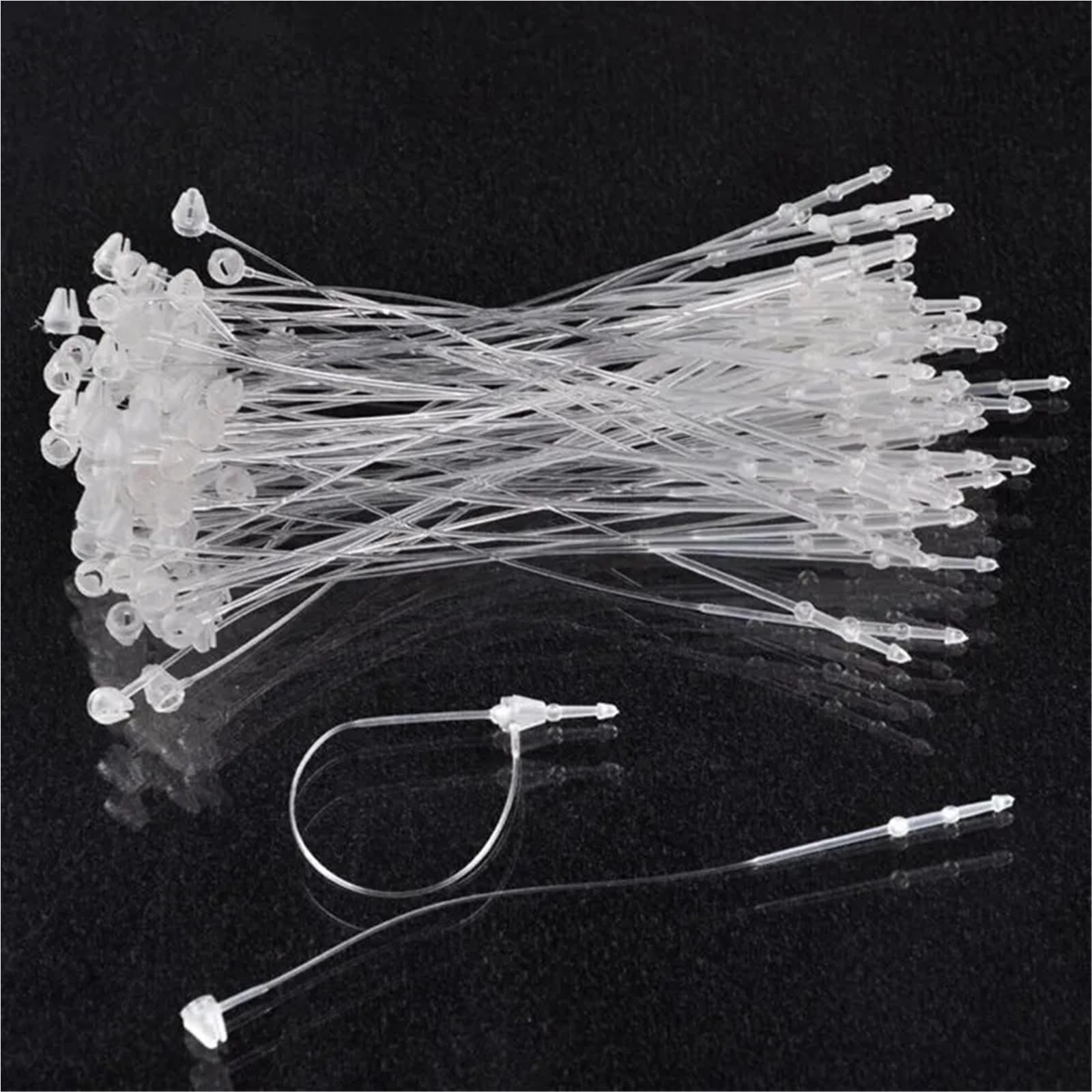 2000 chiusure a scatto in plastica per etichette, 7,6 cm, 10,2 cm, 12,8 cm, 17,8 cm, 22,9 cm, 22,9 cm, colore nero